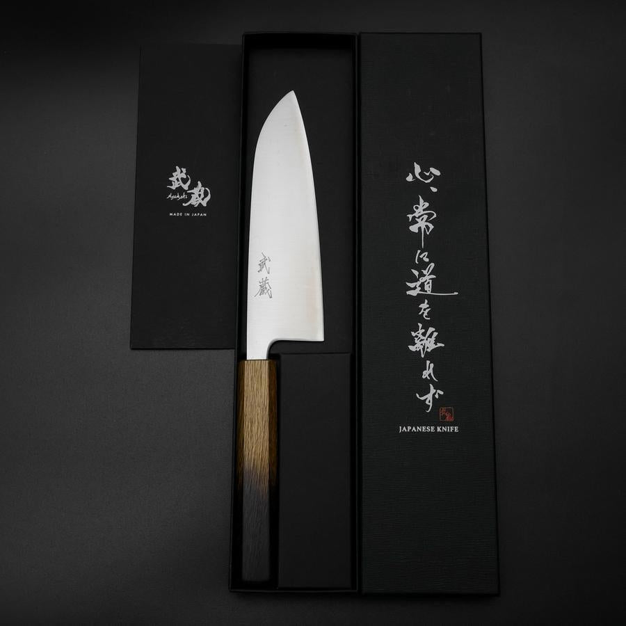 Santoku Blue Super Polished Yaki Urushi Handle 165mm (6.5”) – MUSASHI