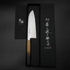 Santoku Blue Super Polished Yaki Urushi Handle 165mm-[Musashi]-[Japanese-Kitchen-Knives]