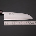 Santoku Blue Super Polished Zelkova Handle 165mm (6.5”)-[Musashi]-[Japanese-Kitchen-Knives]