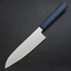 Santoku Chromax Polished Blue Urushi Handle 170mm (6.7”)-[Musashi]-[Japanese-Kitchen-Knives]