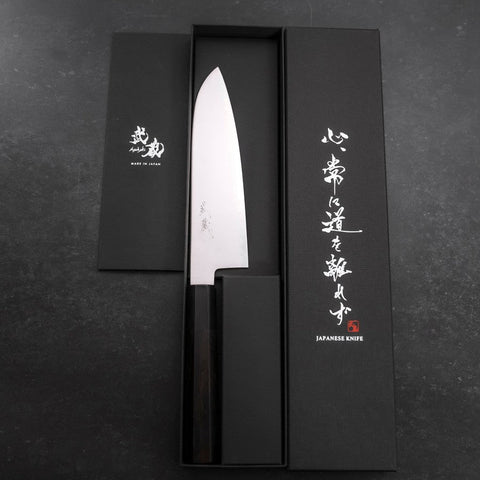 Santoku Chromax Polished Buffalo Ebony Handle 170mm (6.7”)-[Musashi]-[Japanese-Kitchen-Knives]