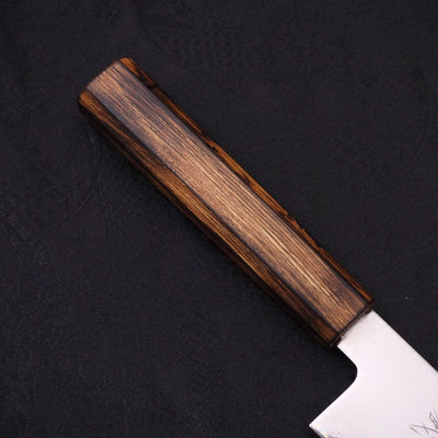 Santoku Chromax Polished Sumi Urushi Handle 170mm-Polished-Japanese Handle-[Musashi]-[Japanese-Kitchen-Knives]