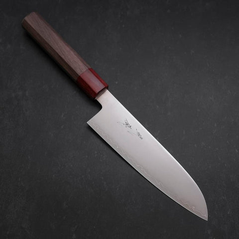Santoku Chromax Polished Walnut Handle 170mm (6.7”)-[Musashi]-[Japanese-Kitchen-Knives]