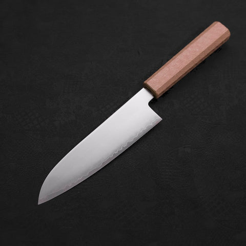 Santoku Chromax Polished White Urushi Handle 170mm (6.7”)-[Musashi]-[Japanese-Kitchen-Knives]