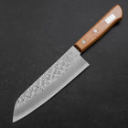Santoku Chromax Tsuchime Brown Western Handle 165mm (6.5”)-[Musashi]-[Japanese-Kitchen-Knives]