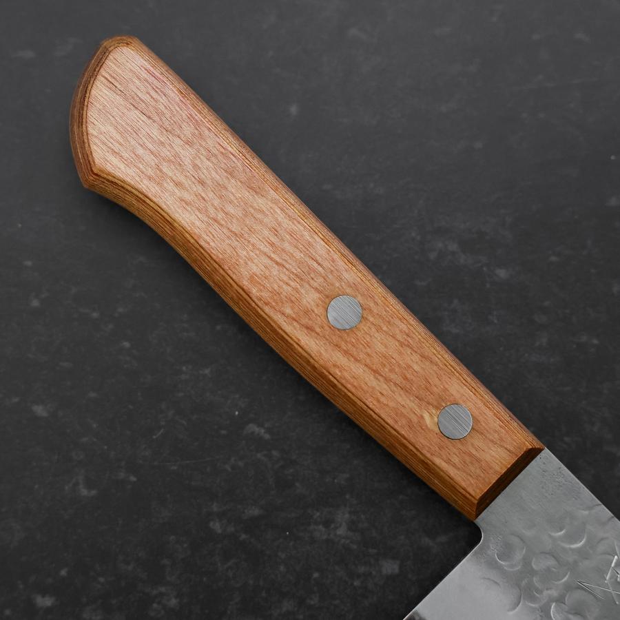 こむぎ Santoku Chromax Tsuchime Brown Western Handle 165mm – MUSASHI