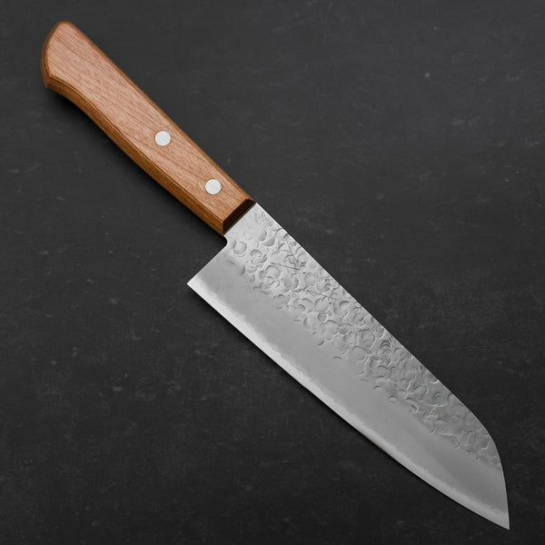 Santoku Chromax Tsuchime Brown Western Handle 165mm – MUSASHI
