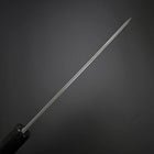 Santoku Cobalt Stainless HRC62 Kurouchi Damascus Buffalo Ebony Handle 165mm-[Musashi]-[Japanese-Kitchen-Knives]