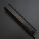 Santoku Cobalt Stainless HRC62 Kurouchi Damascus Buffalo Ebony Handle 165mm-[Musashi]-[Japanese-Kitchen-Knives]