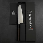 Santoku HAP-40 Polished Buffalo Ebony Handle 180mm (7”)-[Musashi]-[Japanese-Kitchen-Knives]