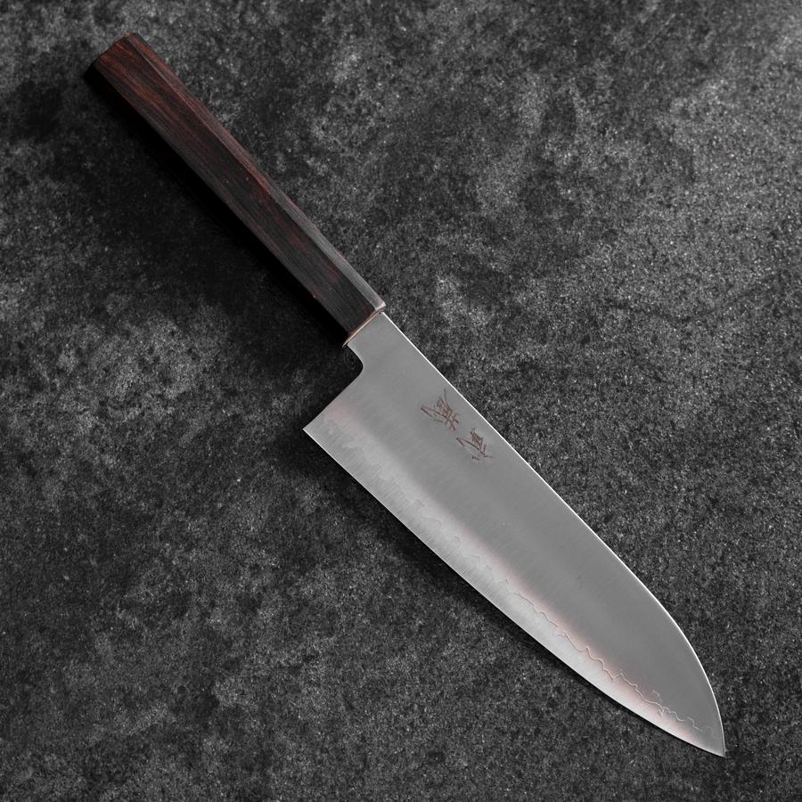 Santoku HAP-40 Polished Ebony Handle 180mm (7”)-[Musashi]-[Japanese-Kitchen-Knives]