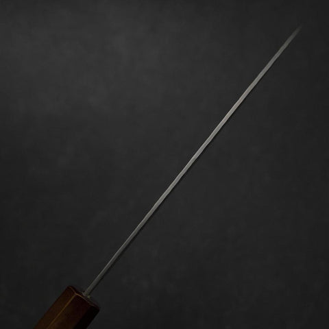 Santoku HAP-40 Tsuchime Red Urushi Handle 180mm (7”)-[Musashi]-[Japanese-Kitchen-Knives]