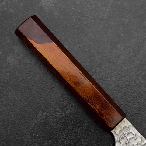 Santoku HAP-40 Tsuchime Red Urushi Handle 180mm (7”)-[Musashi]-[Japanese-Kitchen-Knives]