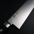 Santoku Molybdenum Polished Western Black Handle 175mm-[Musashi]-[Japanese-Kitchen-Knives]