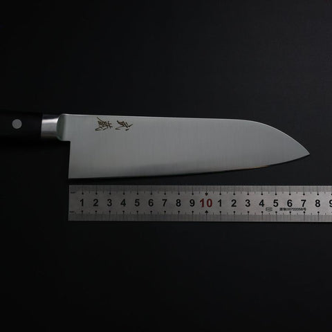 Santoku Molybdenum Polished Western Black Handle 175mm-[Musashi]-[Japanese-Kitchen-Knives]