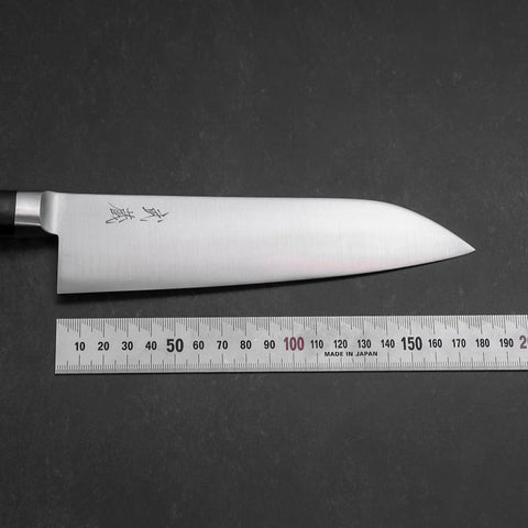 Santoku Molybdenum Polished Western Black Handle 180mm (7”)-[Musashi]-[Japanese-Kitchen-Knives]