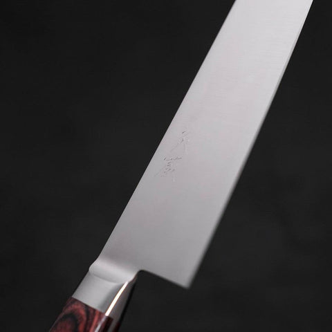 Santoku Molybdenum Polished Western Mahogany Handle 180mm (7”)-[Musashi]-[Japanese-Kitchen-Knives]