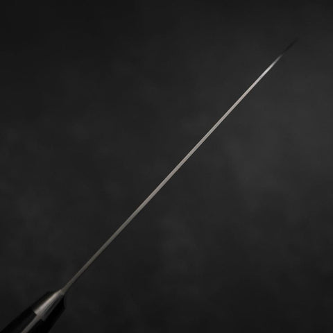 Santoku Molybdenum Polished Western Purple Handle 180mm-[Musashi]-[Japanese-Kitchen-Knives]