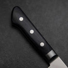 Santoku Molybdenum Polished Western Purple Handle 180mm-[Musashi]-[Japanese-Kitchen-Knives]