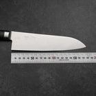 Santoku Molybdenum Polished Western Purple Handle 180mm-[Musashi]-[Japanese-Kitchen-Knives]