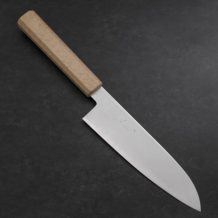 Santoku & Petty Chromax Polished White Urushi Handle Sakura Set