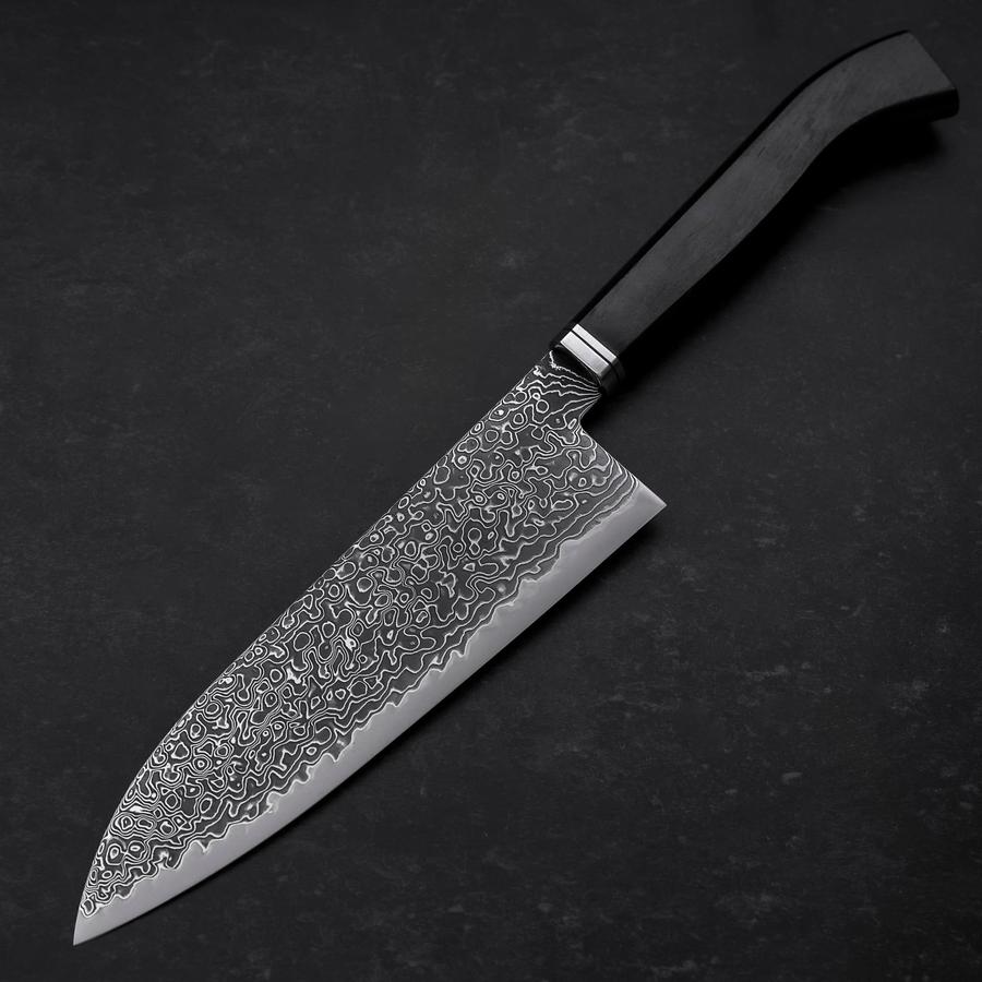 Santoku SG-2 Black Damascus Western Ebony Handle 180mm (7”)-[Musashi]-[Japanese-Kitchen-Knives]