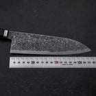 Santoku SG-2 Black Damascus Western Ebony Handle 180mm (7”)-[Musashi]-[Japanese-Kitchen-Knives]