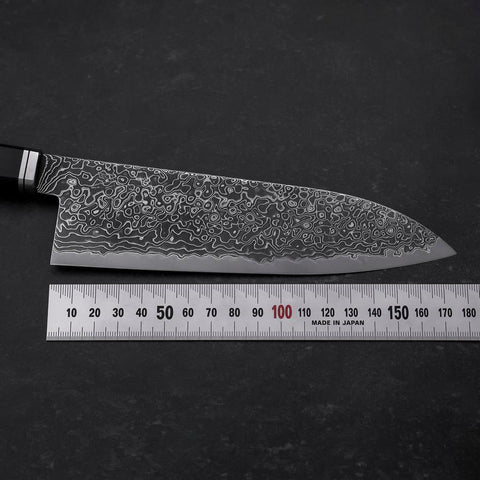 Santoku SG-2 Black Damascus Western Ebony Handle 180mm (7”)-[Musashi]-[Japanese-Kitchen-Knives]