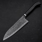 Santoku SG-2 Black Damascus Western Ebony Handle 180mm-[Musashi]-[Japanese-Kitchen-Knives]