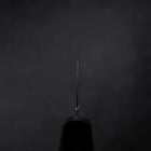 Santoku SG-2 Black Damascus Western Ebony Handle 180mm-[Musashi]-[Japanese-Kitchen-Knives]