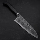 Santoku SG-2 Black Damascus Western Ebony Handle 180mm-[Musashi]-[Japanese-Kitchen-Knives]