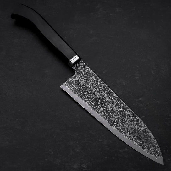 Santoku SG-2 Black Damascus Western Ebony Handle 180mm
