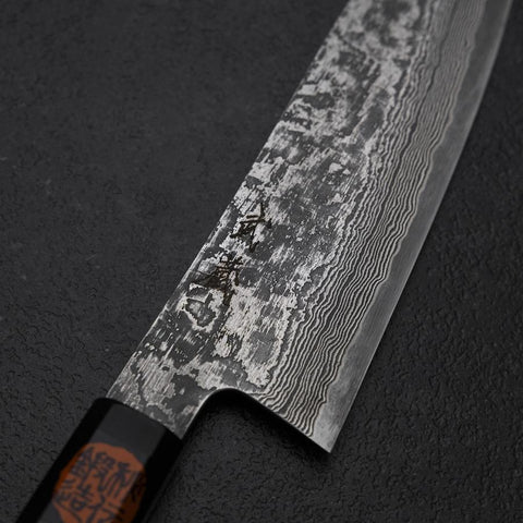 Santoku SG-2 Damascus Ebony Handle 165mm (6.5”)-[Musashi]-[Japanese-Kitchen-Knives]