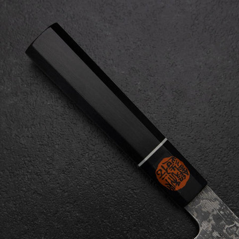 Santoku SG-2 Damascus Ebony Handle 165mm-[Musashi]-[Japanese-Kitchen-Knives]