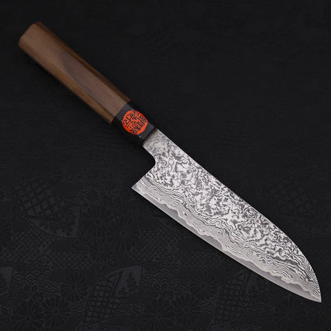 Santoku SG-2 Damascus Walnut Handle 165mm (6.5”)-[Musashi]-[Japanese-Kitchen-Knives]