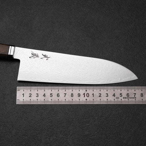 Santoku SG-2 Damascus Western Golden Ebony Handle 180mm-[Musashi]-[Japanese-Kitchen-Knives]
