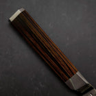 Santoku SG-2 Mirror Tsuchime Damascus Octagonal Mahogany Handle 180mm (7”)-[Musashi]-[Japanese-Kitchen-Knives]
