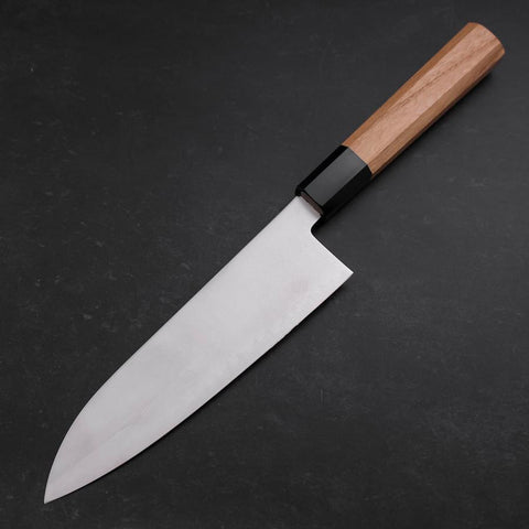 Santoku SG-2 Polished Buffalo Zelkova Handle 180mm (7”)-[Musashi]-[Japanese-Kitchen-Knives]