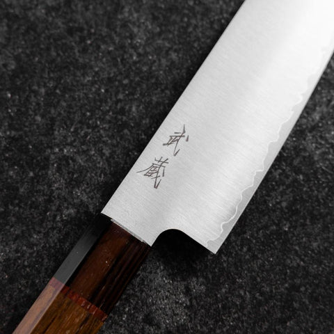Santoku SG-2 Polished Ovangkol Handle 180mm-[Musashi]-[Japanese-Kitchen-Knives]