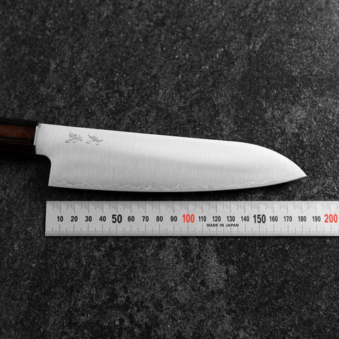 Santoku SG-2 Polished Ovangkol Handle 180mm-[Musashi]-[Japanese-Kitchen-Knives]