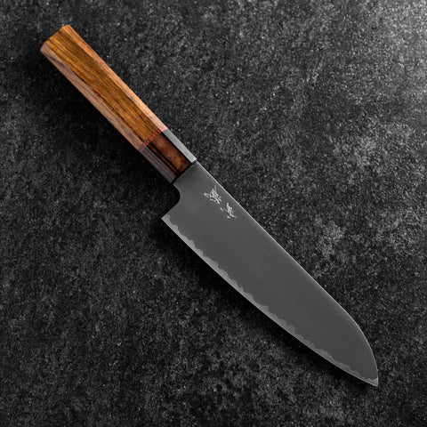 Santoku SG-2 Polished Ovangkol Handle 180mm-[Musashi]-[Japanese-Kitchen-Knives]