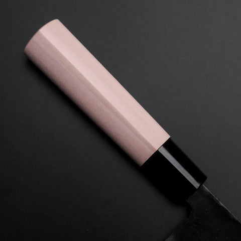 Santoku SK Steel Kurouchi Kurigata Magnolia Handle 165mm (6.5”)-[Musashi]-[Japanese-Kitchen-Knives]