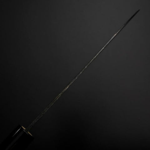 Santoku SK Steel Kurouchi Kurigata Magnolia Handle 165mm-[Musashi]-[Japanese-Kitchen-Knives]