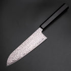 Santoku SLD Black Damascus Ebony Handle 170mm-[Musashi]-[Japanese-Kitchen-Knives]