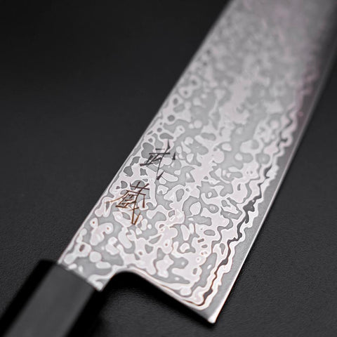 Santoku SLD Black Damascus Ebony Handle 170mm-[Musashi]-[Japanese-Kitchen-Knives]