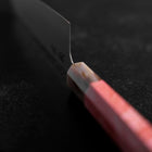Santoku SLD Mirror Buffalo Dark Pink Maple Handle 170mm (6.7”)-[Musashi]-[Japanese-Kitchen-Knives]