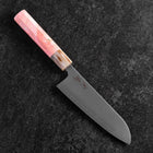 Santoku SLD Mirror Buffalo Dark Pink Maple Handle 170mm-[Musashi]-[Japanese-Kitchen-Knives]