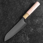 Santoku SLD Mirror Buffalo Light Pink Maple Handle 170mm (6.7”)-[Musashi]-[Japanese-Kitchen-Knives]