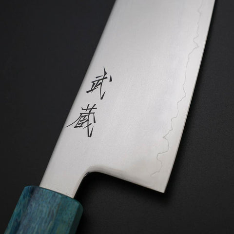 Santoku SLD Mirror Coral Shore Handle 170mm (6.7”)-[Musashi]-[Japanese-Kitchen-Knives]