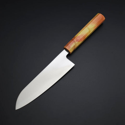 Santoku SLD Mirror Sunset Orange Handle 170mm (6.7”)-[Musashi]-[Japanese-Kitchen-Knives]